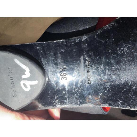 Proenza Schouler Black Leather Slide Sandals Size 36.5 - Picture 3 of 3